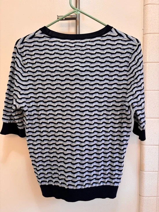 Margaret O'Leary Navy Grey 3D Sweater
Boutique Size Medium Quiet Luxury Artsy - Picture 7 of 9